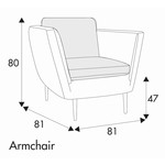 Teddy Fauteuil 81 cm Bank Teddy Fauteuil 81 cm Bank
