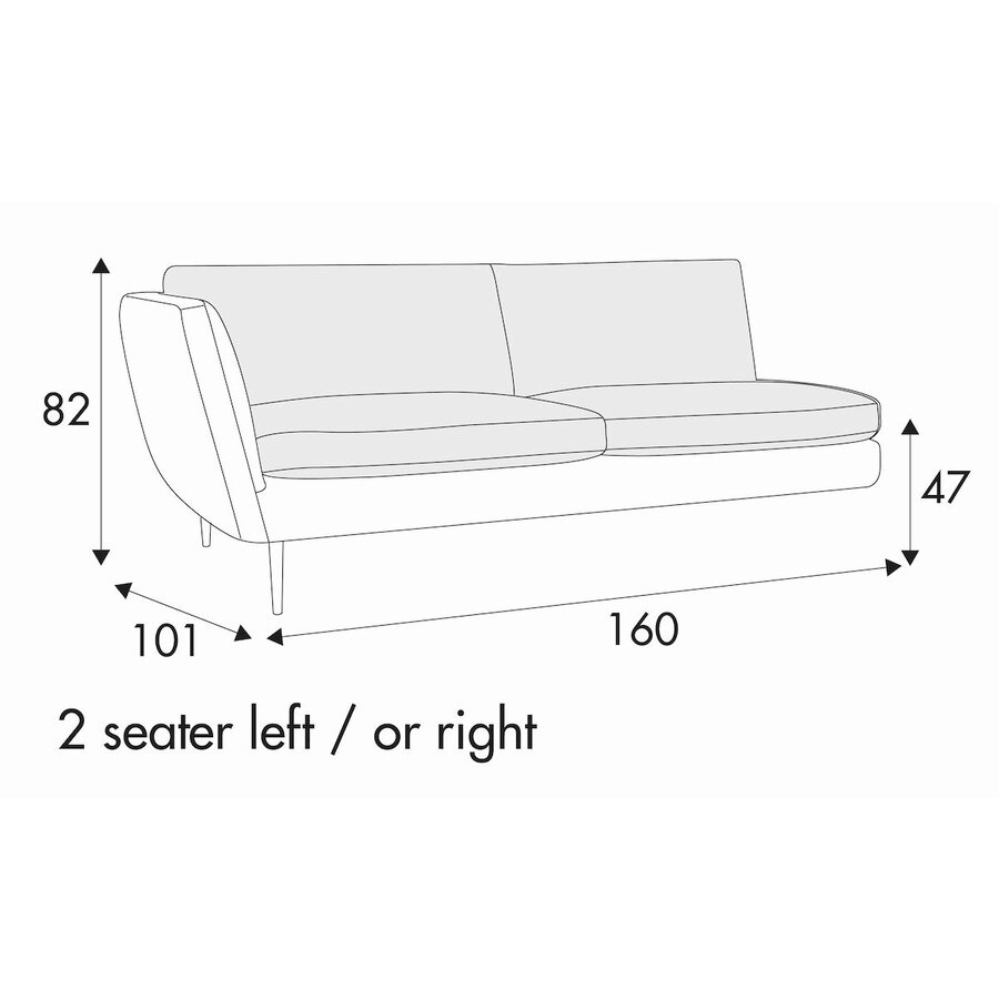 Teddy 2-Zits 160 cm Links/Rechts Teddy 2-Zits 160 cm Links/Rechts