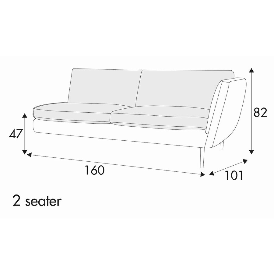 Teddy 2-Zits 160 cm Links/Rechts Teddy 2-Zits 160 cm Links/Rechts