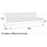 Teddy 3-Zits 180 cm Teddy 3-Zits 180 cm