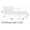 Teddy Chaise Longue 90 x 158 cm Rechts/Links