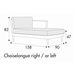 Teddy Chaise Longue 90 x 158 cm Rechts/Links Teddy Chaise Longue 90 x 158 cm Rechts/Links