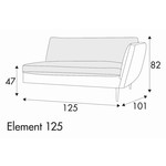 Teddy 1,5-Zits 125 cm Links/Rechts Teddy 1,5-Zits 125 cm Links/Rechts