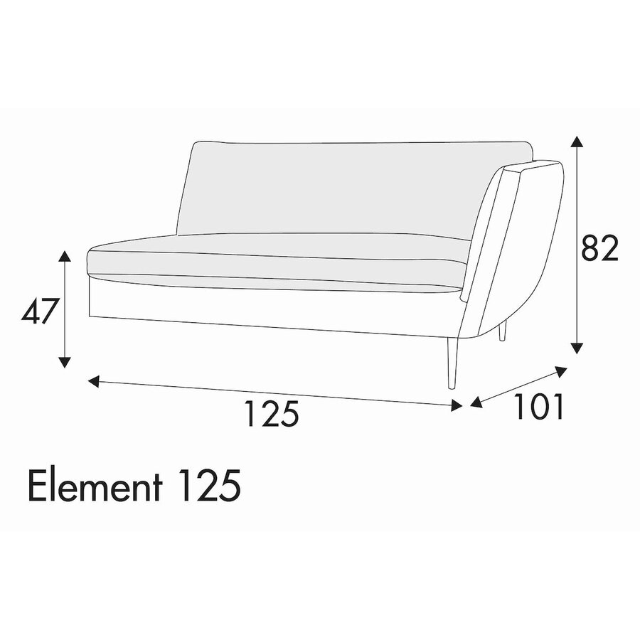 Teddy 1,5-Zits 125 cm Links/Rechts Teddy 1,5-Zits 125 cm Links/Rechts