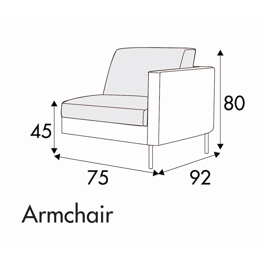 Elis Armfauteuil 75 cm Links/Rechts Elis Armfauteuil 75 cm Links/Rechts