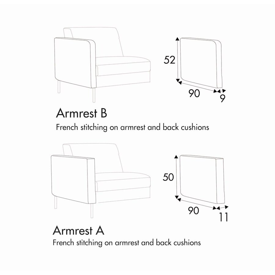 Elis Armfauteuil 75 cm Links/Rechts Elis Armfauteuil 75 cm Links/Rechts
