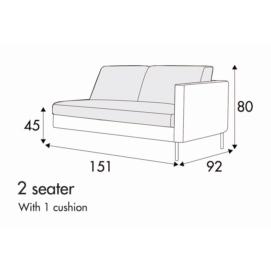 Elis 2-Zits 151 cm Links/Rechts Elis 2-Zits 151 cm Links/Rechts