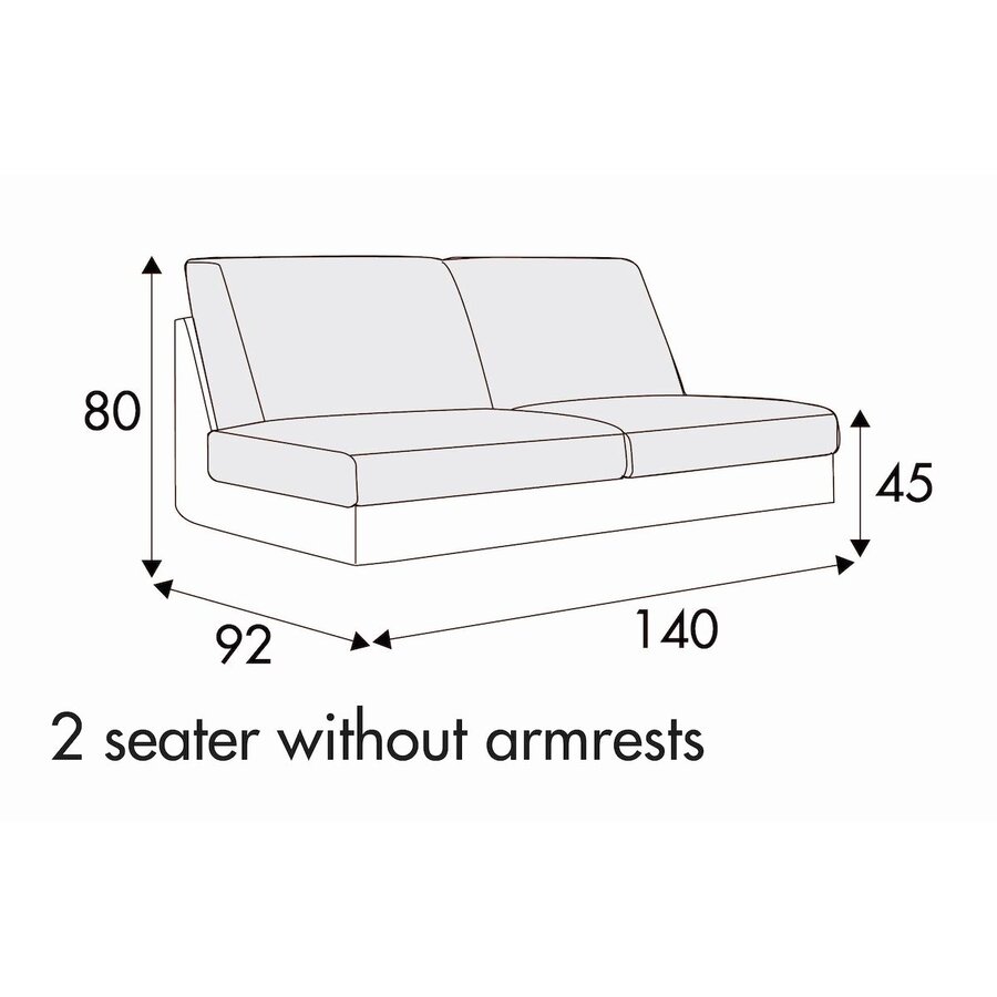 Elis 2-Zits 140 cm - 2 Kussens Elis 2-Zits 140 cm - 2 Kussens