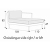 Teddy Chaise Longue 110 x 158 cm Rechts/Links