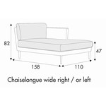 Teddy Chaise Longue 110 x 158 cm Rechts/Links Teddy Chaise Longue 110 x 158 cm Rechts/Links