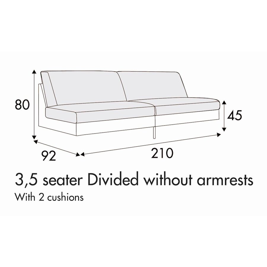 Elis 3,5-Zits 210 cm - 2 Kussens Elis 3,5-Zits 210 cm - 2 Kussens