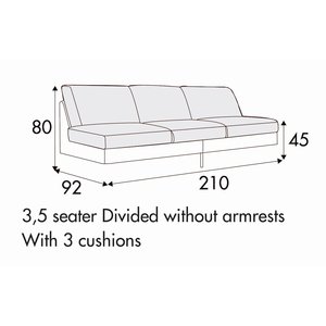 Elis 3,5-Zits 210 cm - 3 Kussens