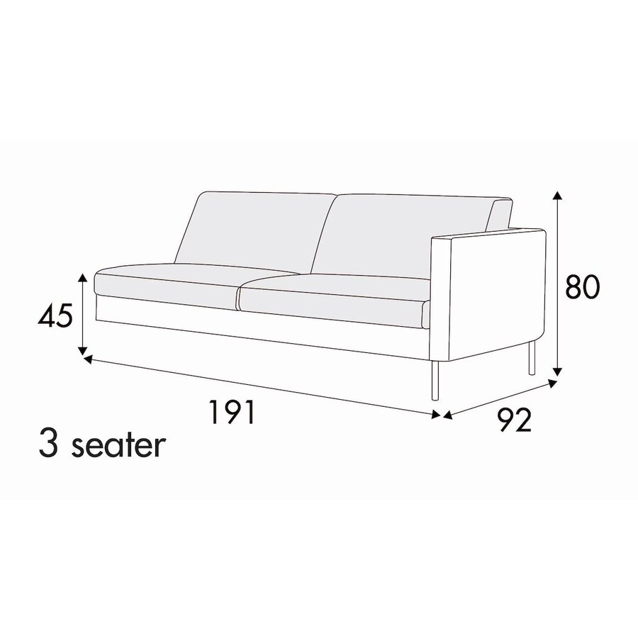 Elis 3-Zits 191 cm Links/Rechts