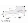 Elis Chaise Longue 100 x 160 cm Rechts/Links