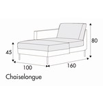 Elis Chaise Longue 100 x 160 cm Rechts/Links