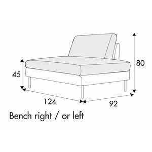 Elis Bench 160 cm Links/Rechts