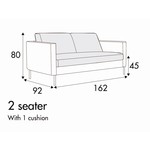 Elis 2-Zits 162 cm Bank Elis 2-Zits 162 cm Bank