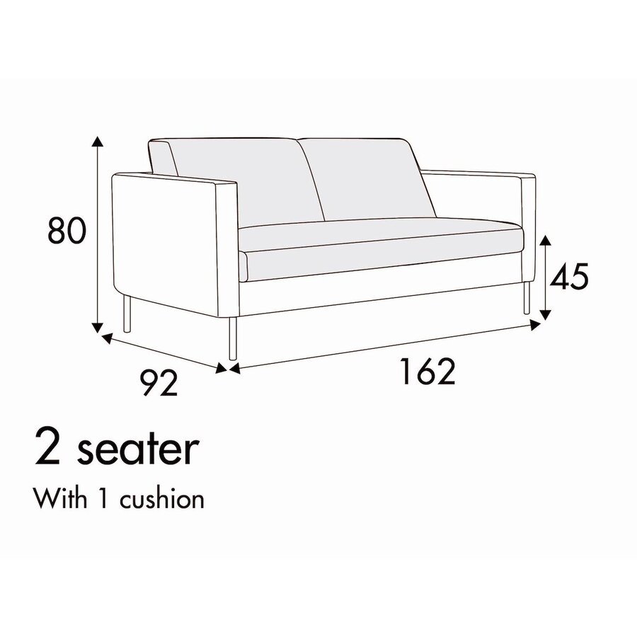 Elis 2-Zits 162 cm Bank Elis 2-Zits 162 cm Bank