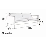 Elis 3-Zits 202 cm Bank Elis 3-Zits 202 cm Bank