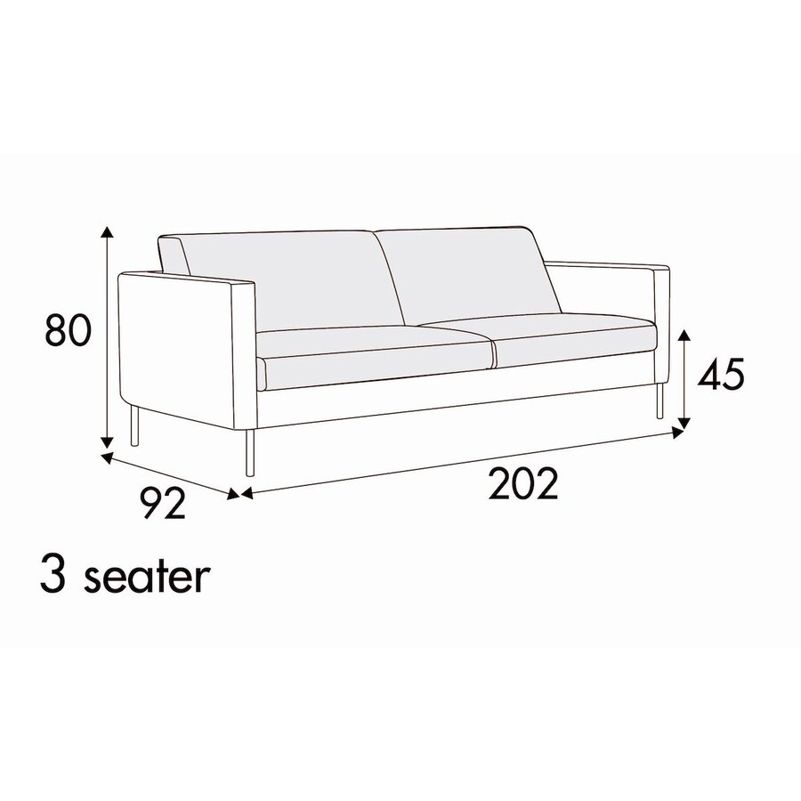 Elis 3-Zits 202 cm Bank Elis 3-Zits 202 cm Bank