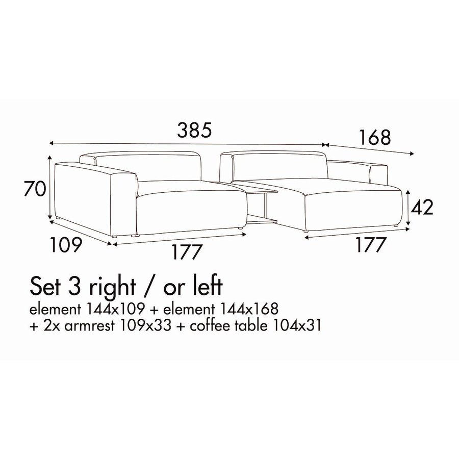Edda Set 3 - 385 cm Edda Set 3 - 385 cm