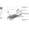 Edda Bench 144 x 109 cm Links/Rechts