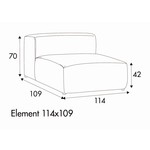 Edda 1-Zits 114 x 109 cm Edda 1-Zits 114 x 109 cm