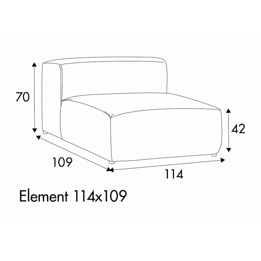 Edda 1-Zits 114 x 109 cm Edda 1-Zits 114 x 109 cm