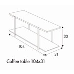 Edda Salontafel 104 x 31 cm Edda Salontafel 104 x 31 cm