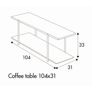 Edda Salontafel 104 x 31 cm