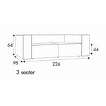 Liam 3-Zits 226 cm Bank Liam 3-Zits 226 cm Bank