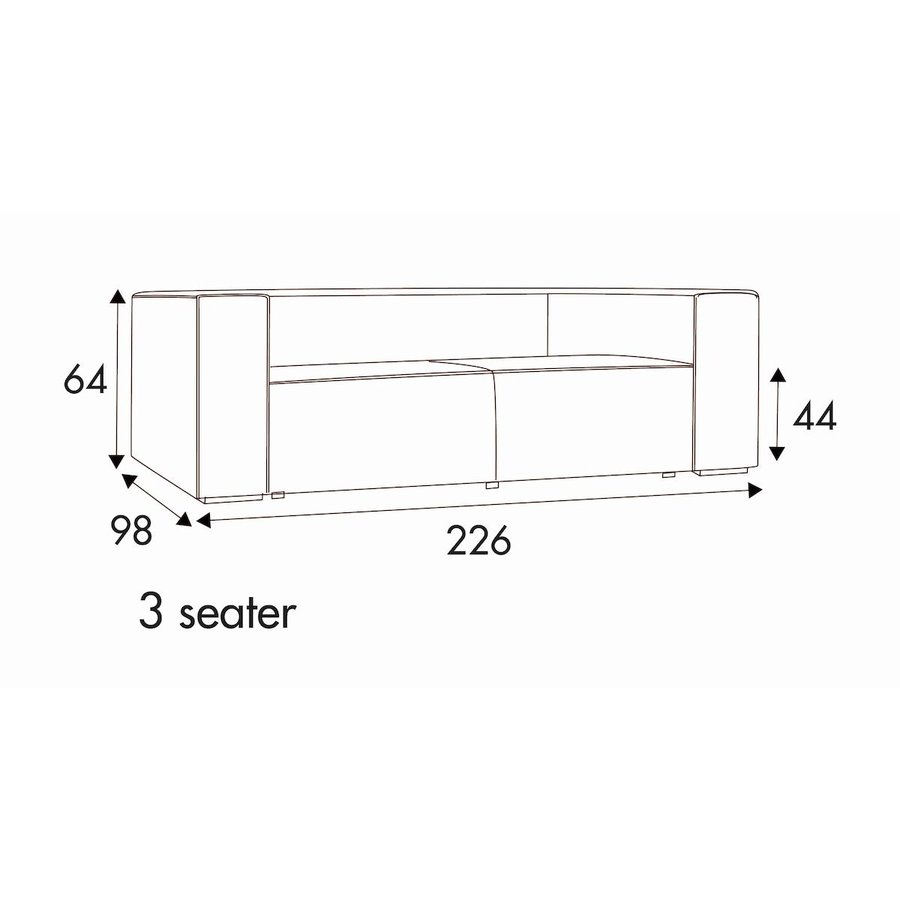 Liam 3-Zits 226 cm Bank Liam 3-Zits 226 cm Bank