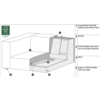 Liam 1,5-Zits 120 cm Bank