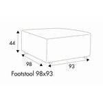 Liam Voetenbank 98 x 93 cm Liam Voetenbank 98 x 93 cm