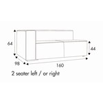 Liam 2-Zits 160 cm Links/Rechts