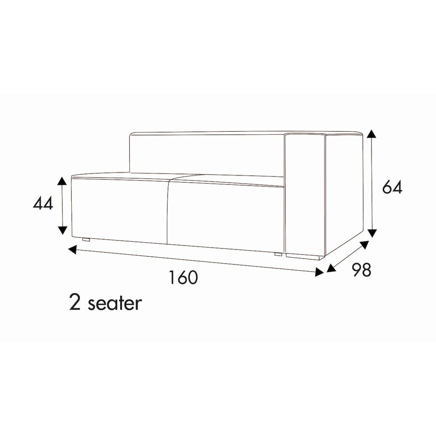 Liam 2-Zits 160 cm Links/Rechts