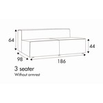 Liam 3-Zits 186 cm Liam 3-Zits 186 cm