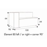 Liam 1,5-Zits 100 cm Links/Rechts Liam 1,5-Zits 100 cm Links/Rechts