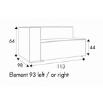 Liam 1,5-Zits 113 cm Links/Rechts Liam 1,5-Zits 113 cm Links/Rechts