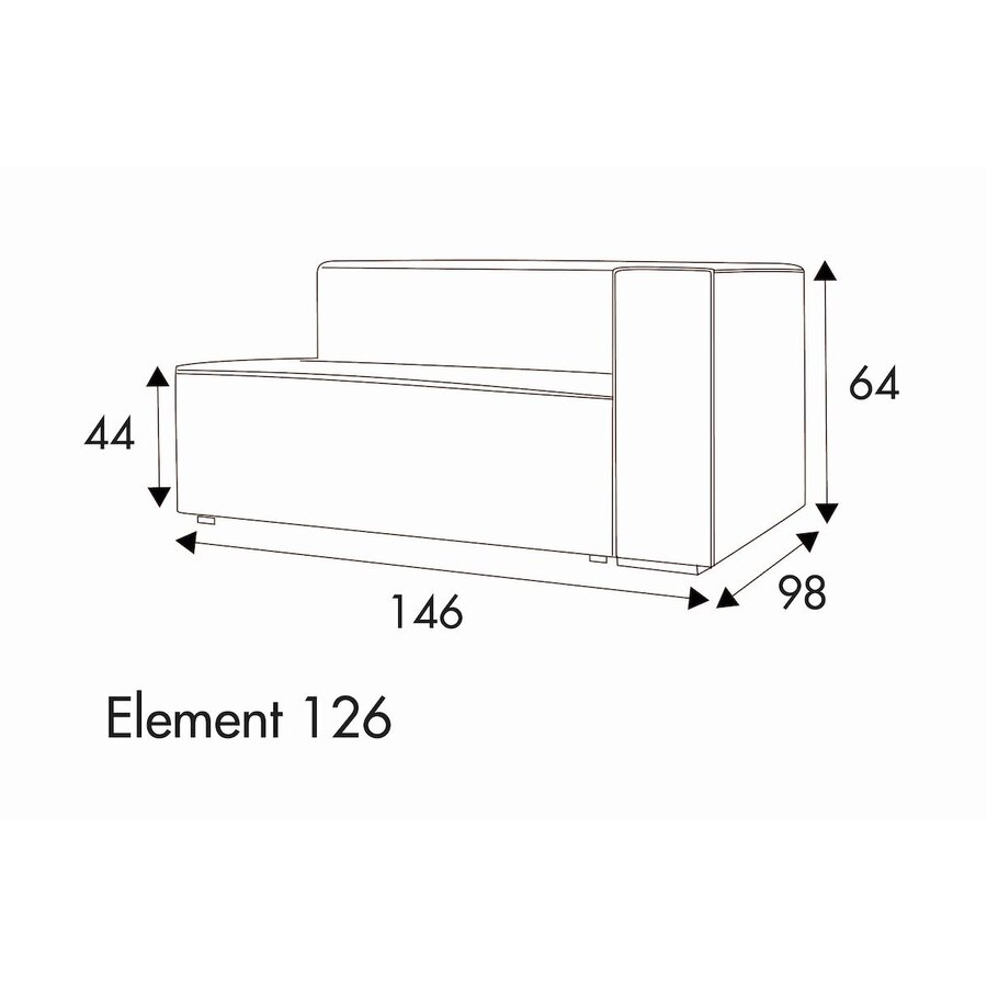 Liam 2-Zits 146 cm Links/Rechts Liam 2-Zits 146 cm Links/Rechts