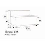 Liam 2-Zits 126 cm Liam 2-Zits 126 cm