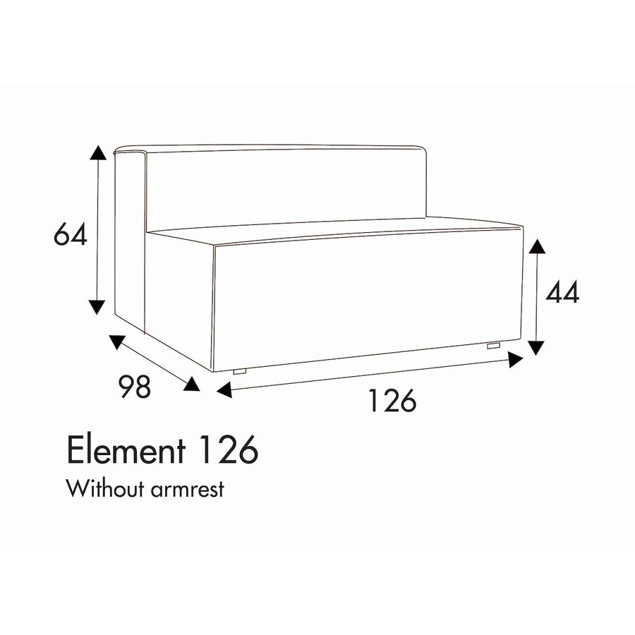 Liam 2-Zits 126 cm Liam 2-Zits 126 cm