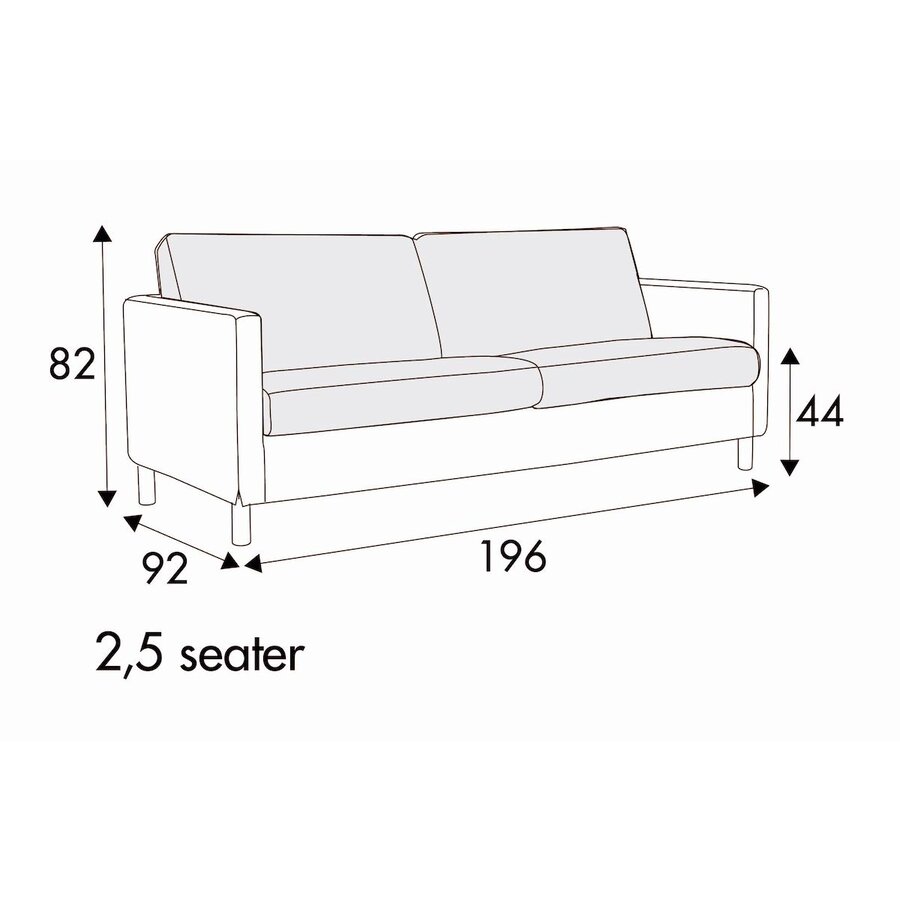 Impulse 2,5-Zits 196 cm Bank Impulse 2,5-Zits 196 cm Bank