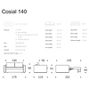 Cosial Slaapbank Latte 140 cm