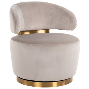 Richmond Interiors Maxime Draaifauteuil Khaki Velvet