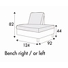 Impulse Bench 124 cm Links/Rechts