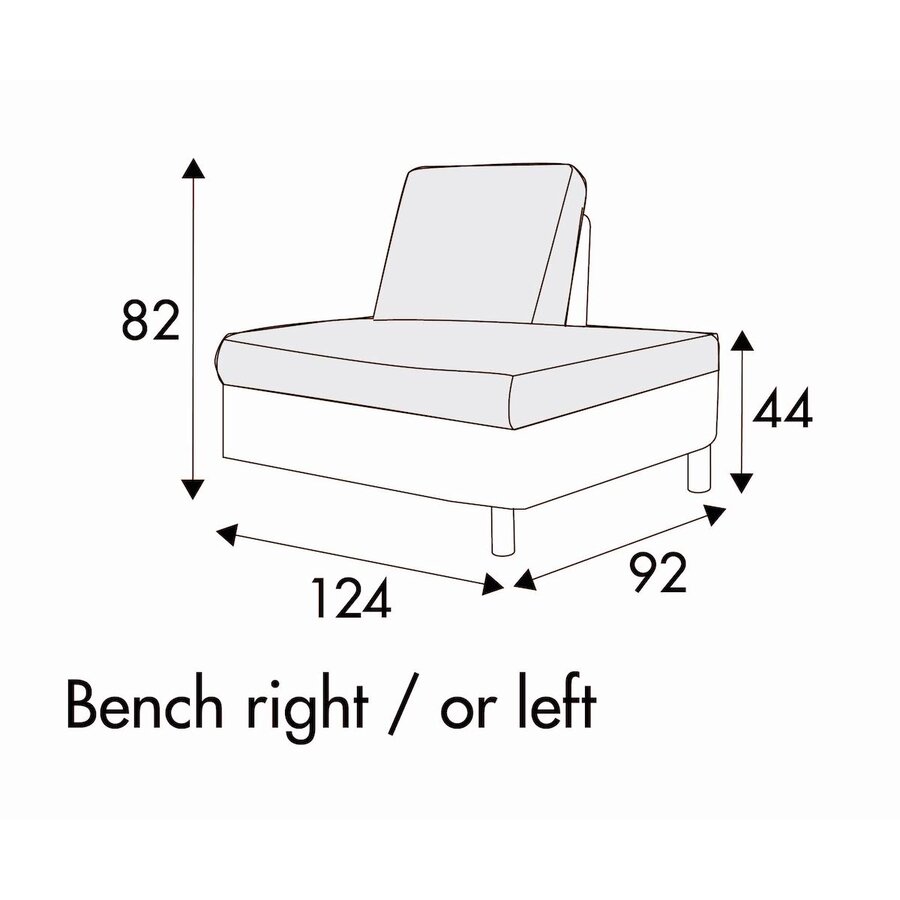 Impulse Bench 124 cm Links/Rechts Impulse Bench 124 cm Links/Rechts