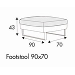 Tokyo Voetenbank 90 x 70 cm Tokyo Voetenbank 90 x 70 cm