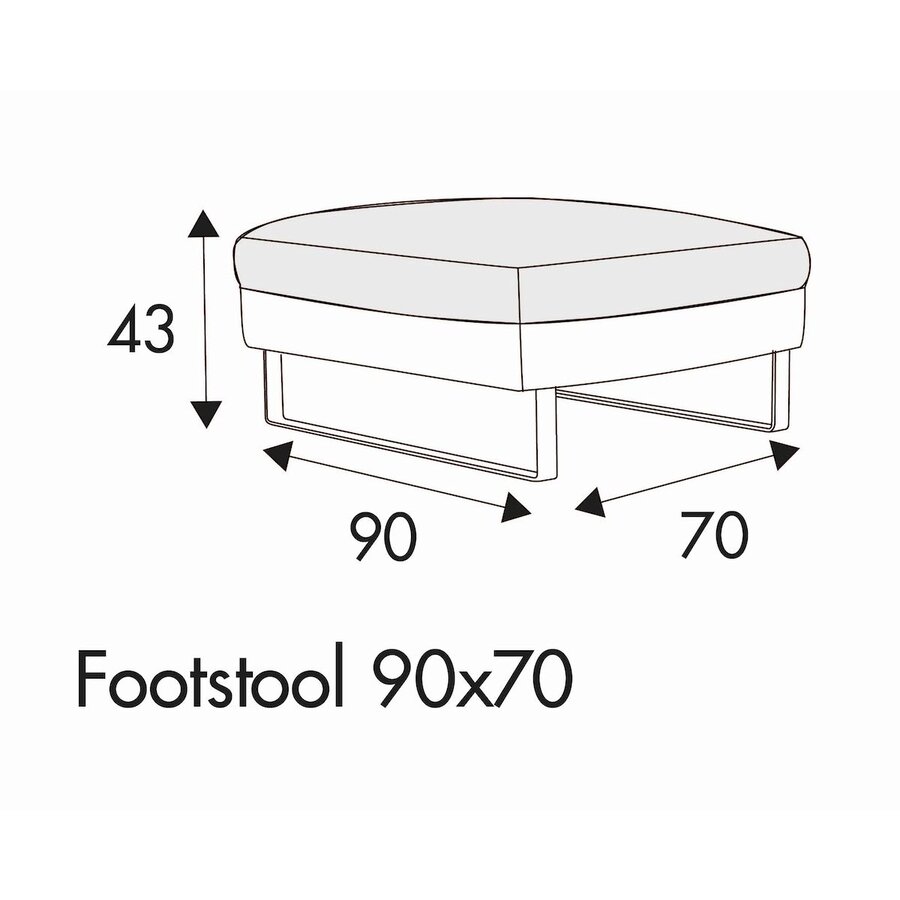 Tokyo Voetenbank 90 x 70 cm Tokyo Voetenbank 90 x 70 cm