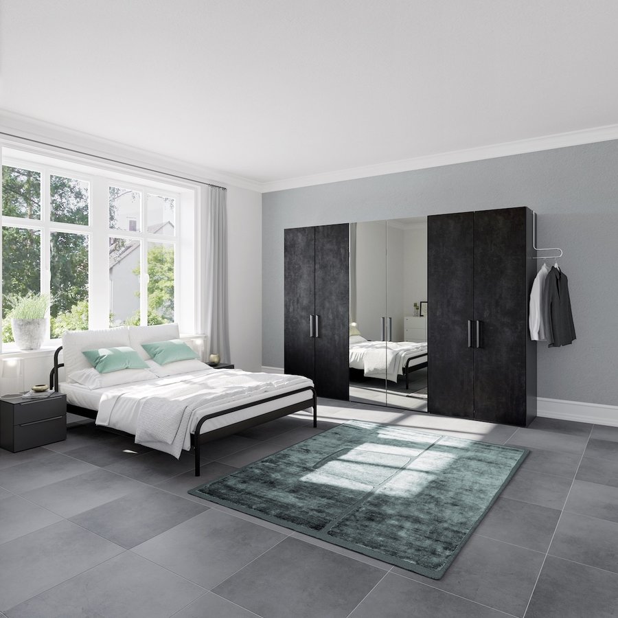 Grafiet / Donker Spiegel Draaideurkast 3 deuren Grafiet / Donker Spiegel Draaideurkast 3 deuren